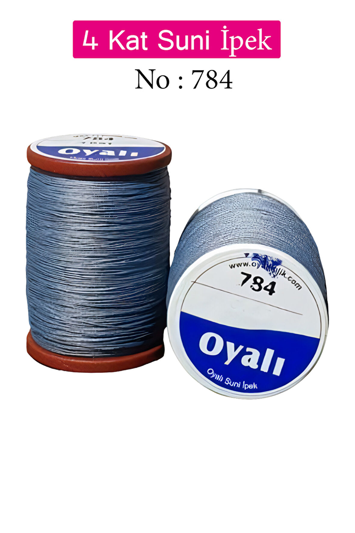 Oyalı 4 Kat Suni İpek İplik İğne Oyası Boncuk İpi Tığ Oyası No:784