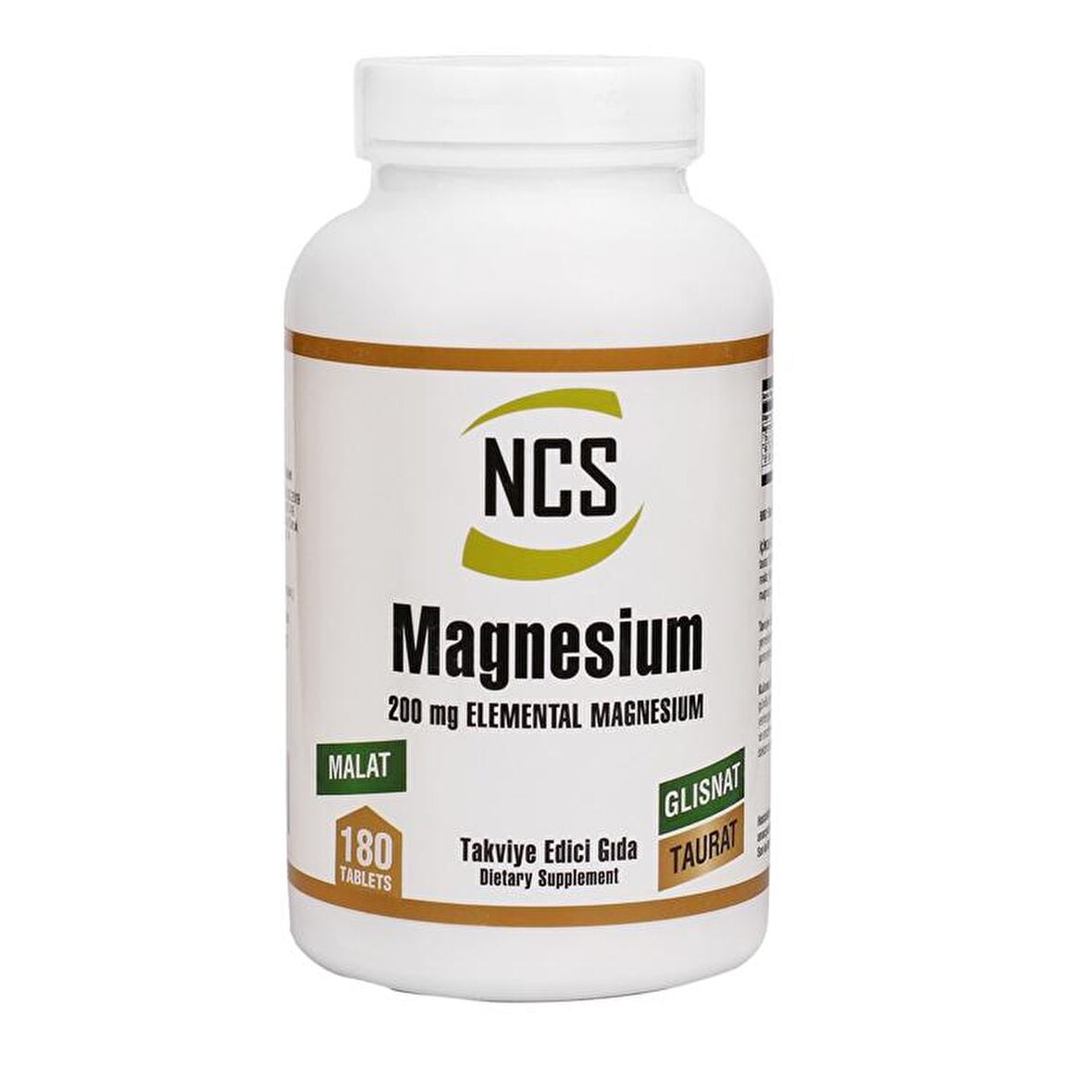 Ncs Magnesium Malat Glisinat Taurat Zenginleştirilmiş Magnezyum 180 Tablet