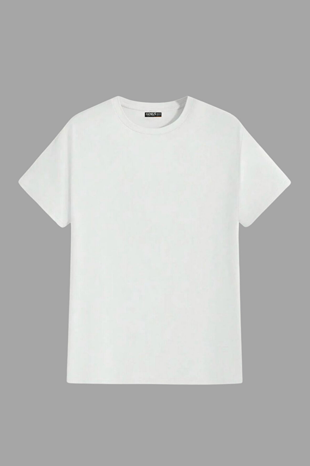 Erkek Tişört Standart Kalıp Basic Bisiklet Yaka t-shirt BASIC-MANKENSİZ1