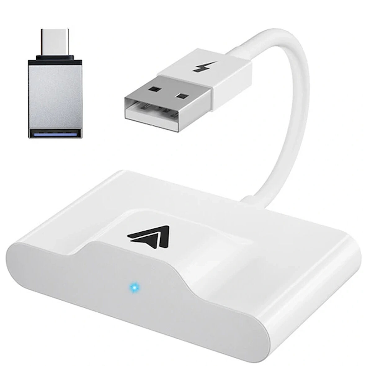 Ally USB+Type-C Adaptör Android Kablosuz Carplay Adaptör Çevirici