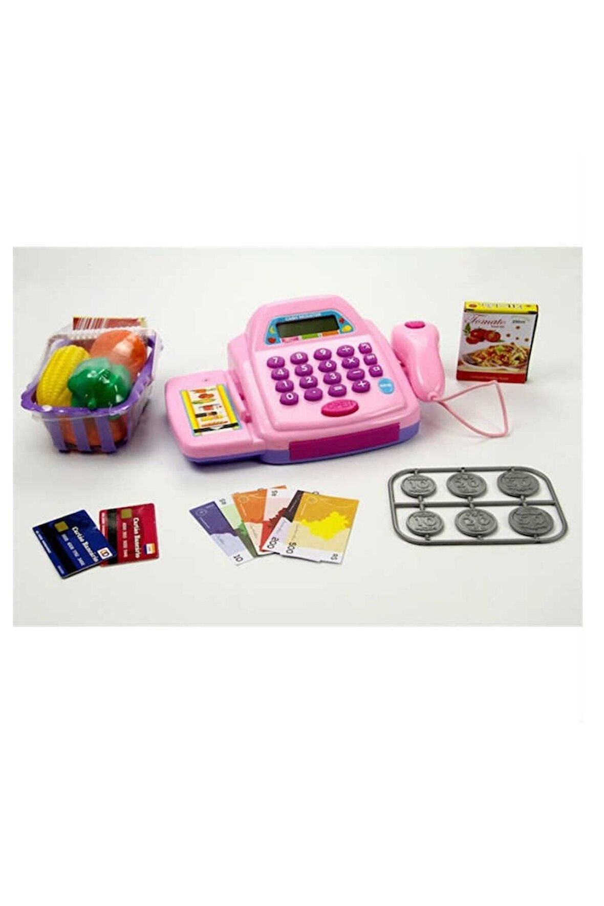 Vardem Işıklı Ve Sesli Yazar Kasa Oyuncak Yazar Kasa Pembe