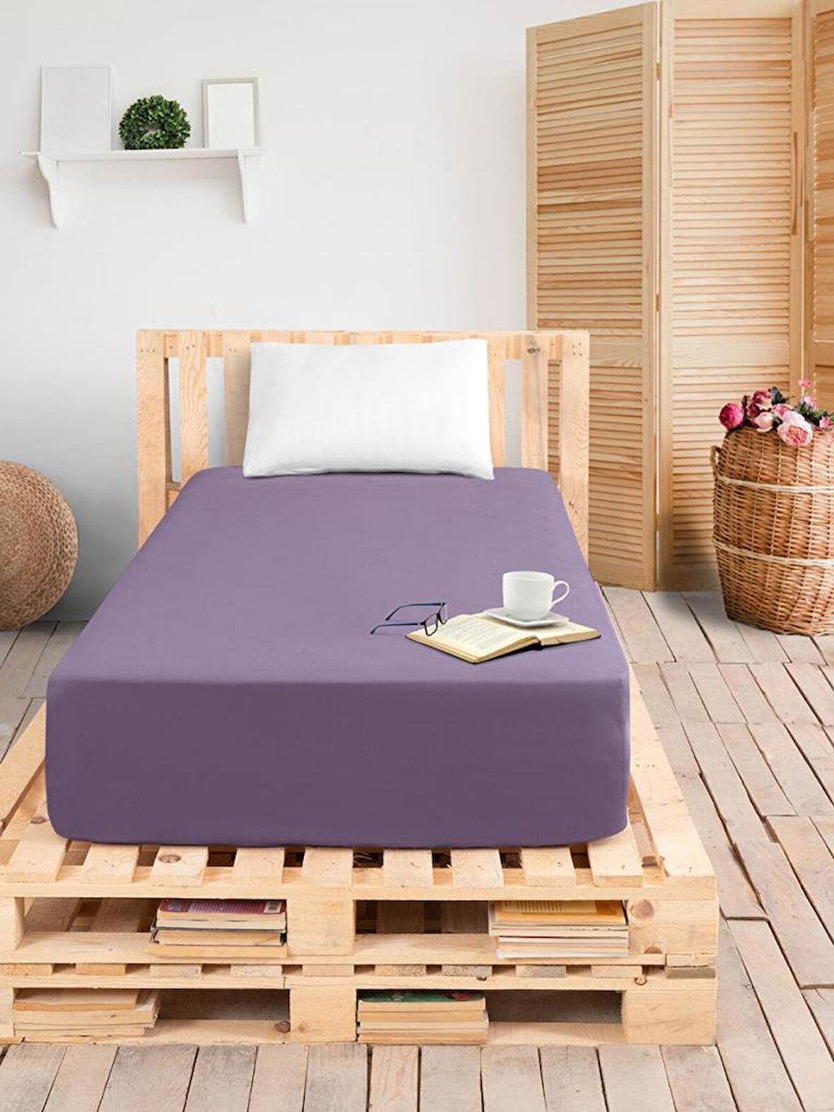 Düz Lastikli Tek Kişilik Percale Çarşaf