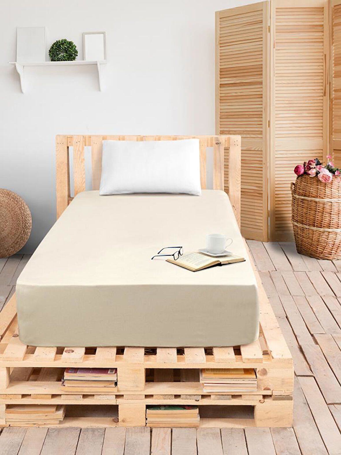 Düz Lastikli Tek Kişilik Percale Çarşaf