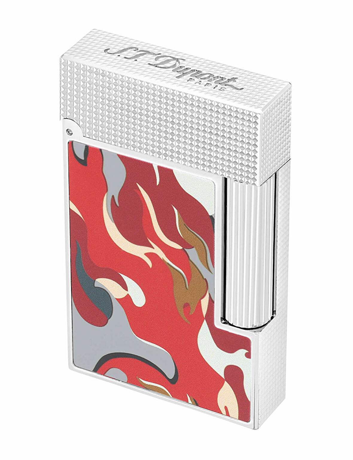 S.T. Dupont Ligne 2 Camo Kırmızı Guilloche Çakmak C16051