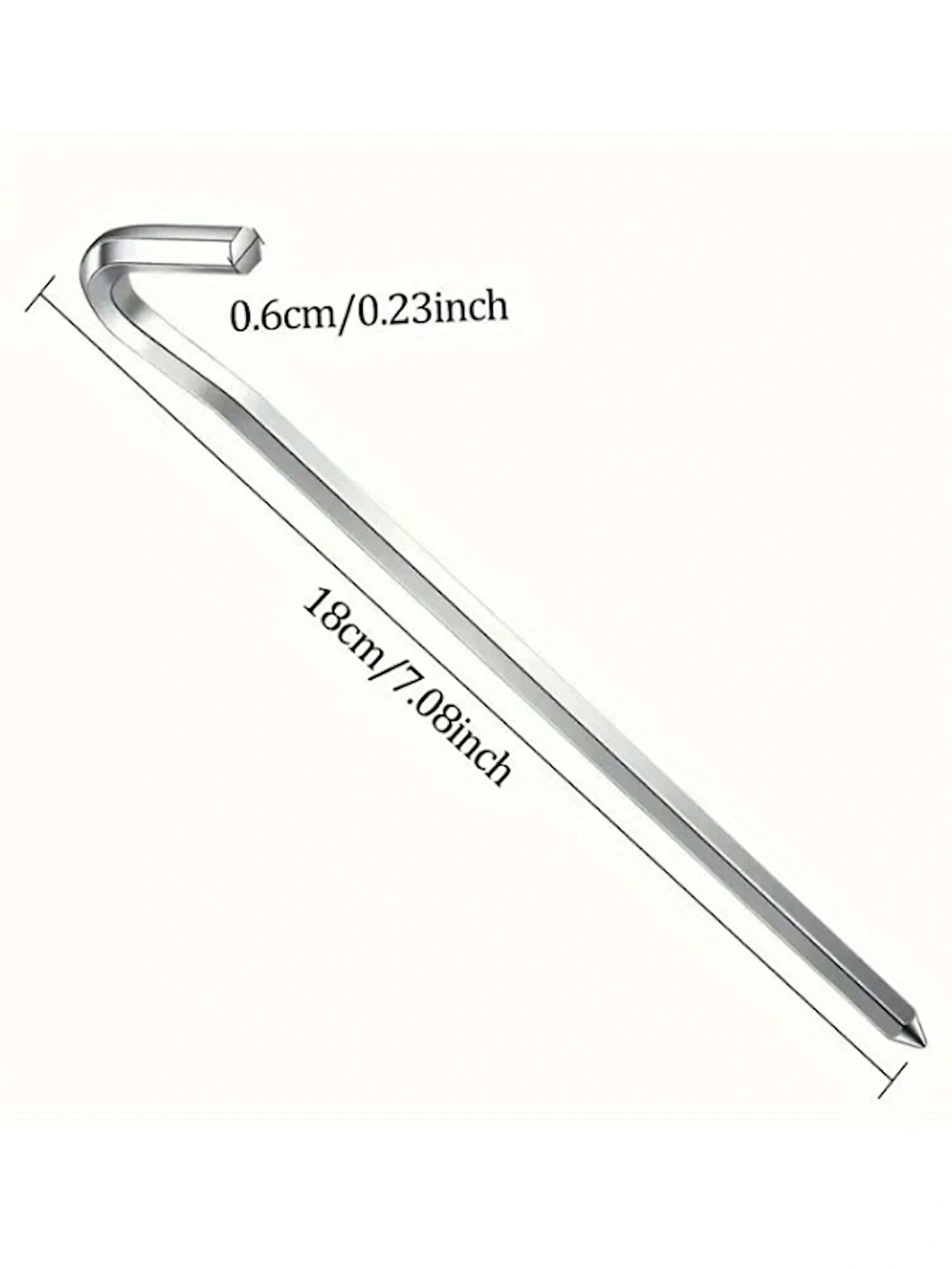 Kamp Çadır Kazığı Tente Gölgelik Şemsiye Sabitleme Kazıkları Alüminyum 18 CM 4 Adet