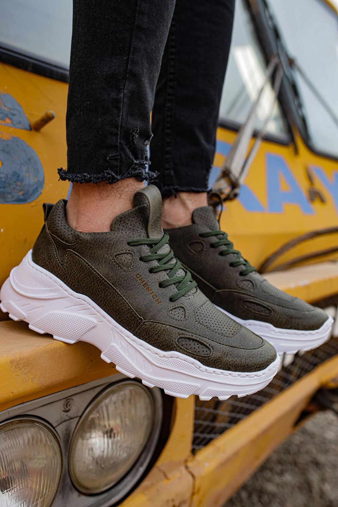 CH089 CBT Low Top Lace Up Erkek Ayakkabı HAKI