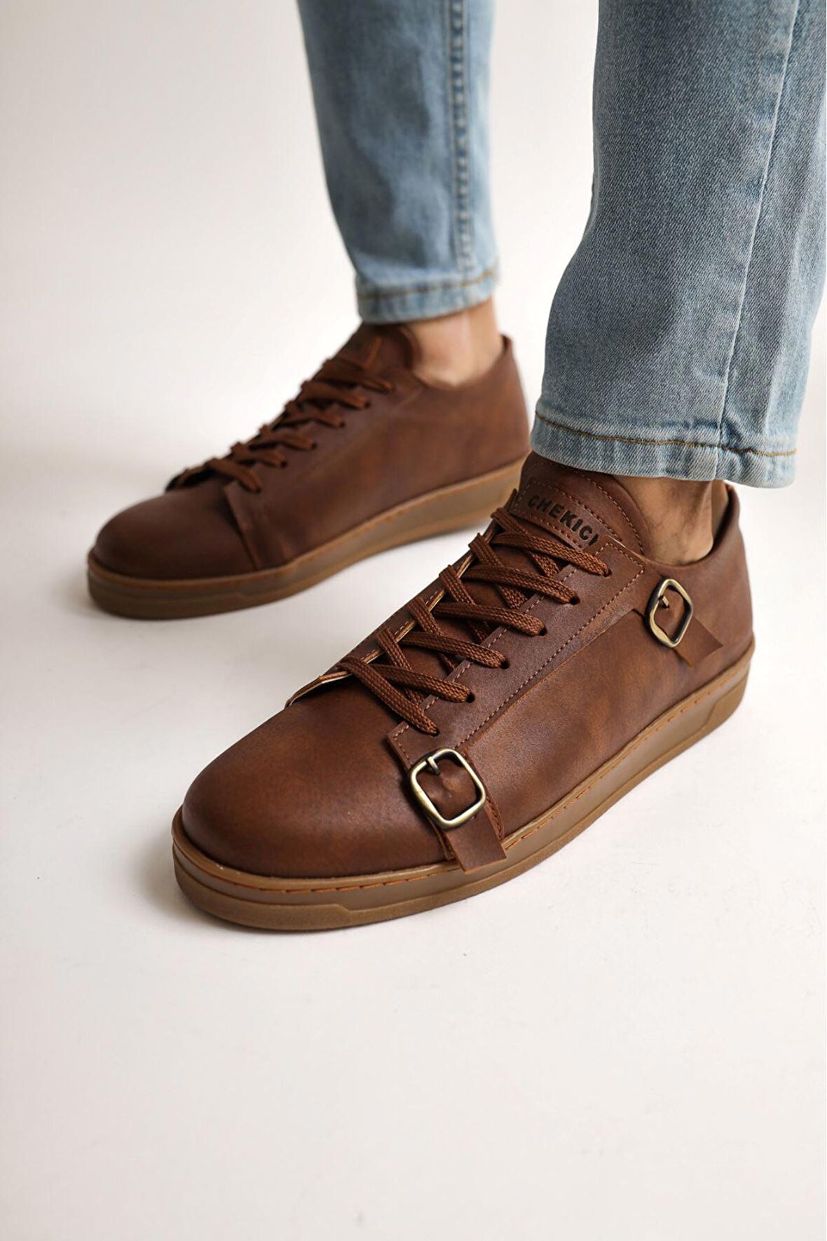 CH191 CKT Side Buckle Erkek Ayakkabı TABA