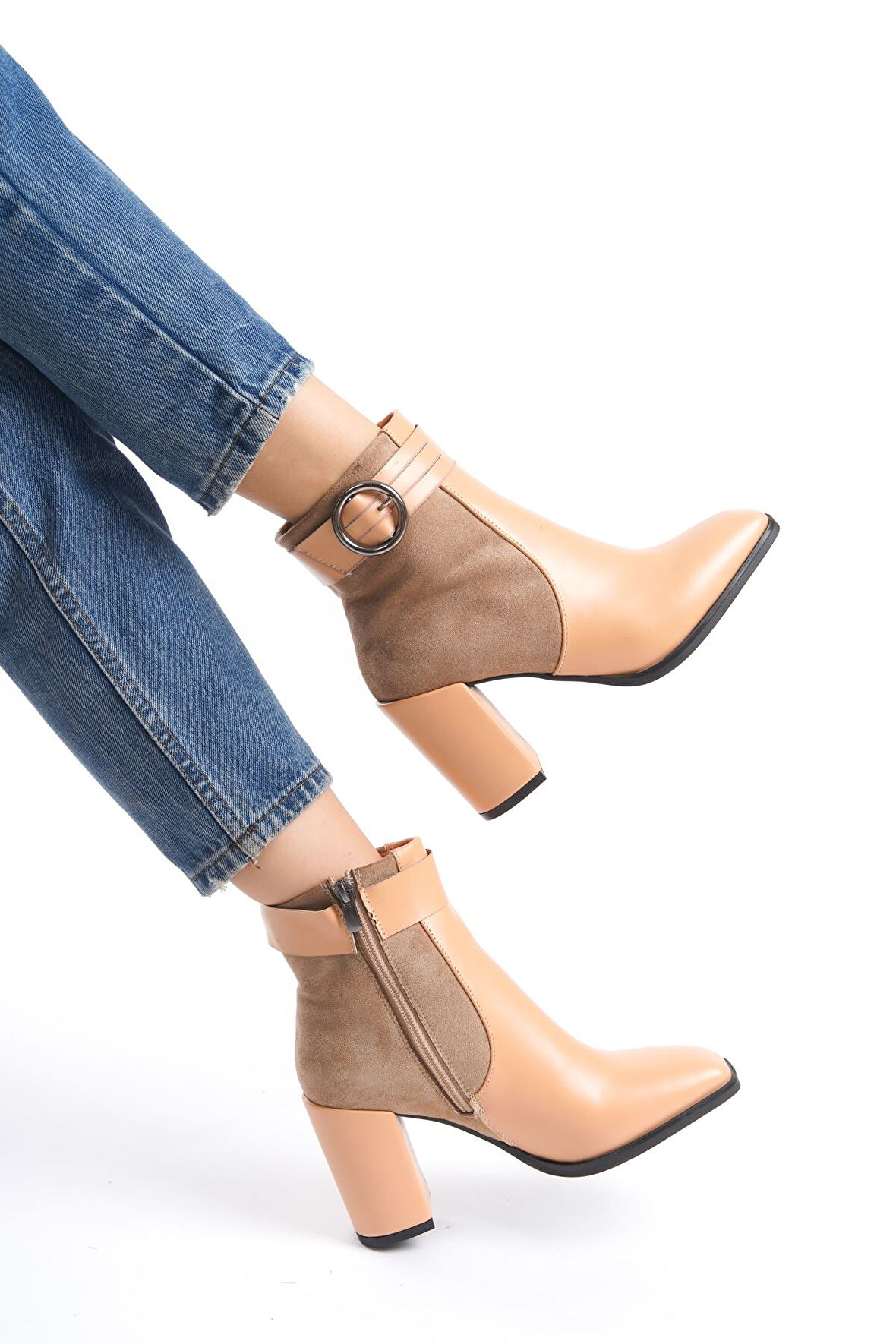 281  Kalın Topuklu Topuklu Bot VIZON