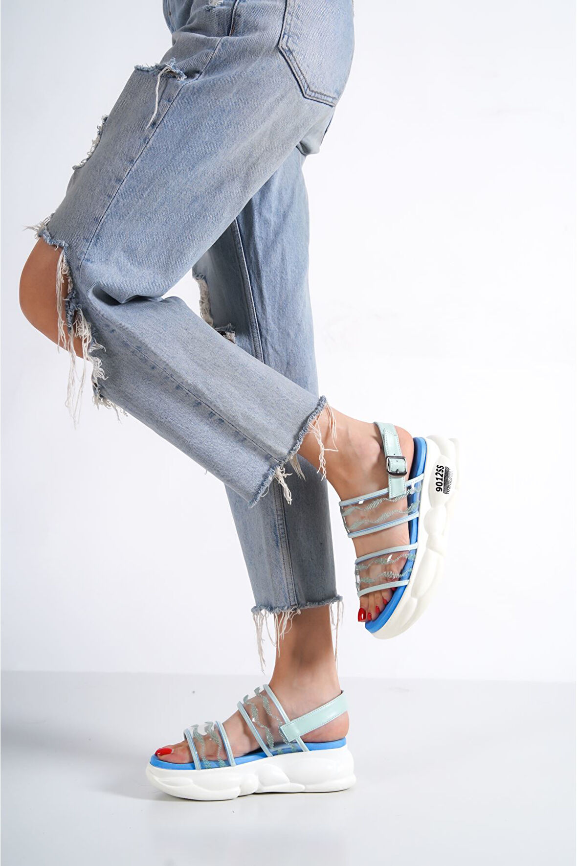 MİRMAR MAVİ SPOR KADIN YAZ SANDALET