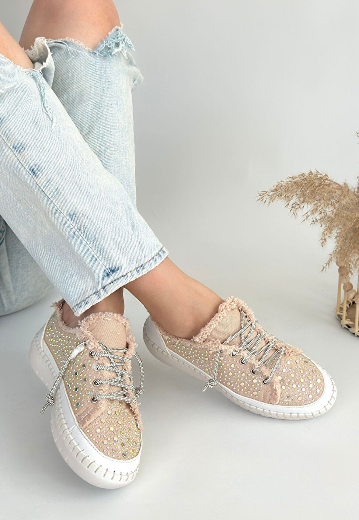 Guja Bej Kot Bağcıklı Spor Ayakkabı