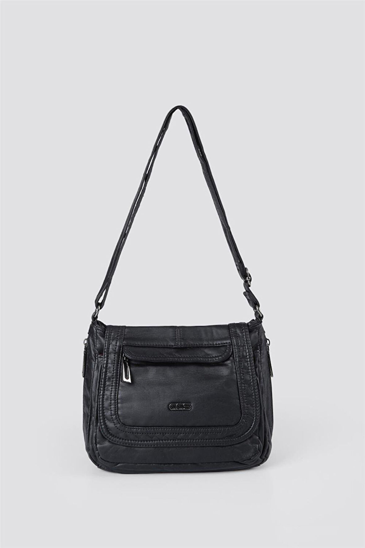 Ziwen Siyah Cilt Omuz Çantası