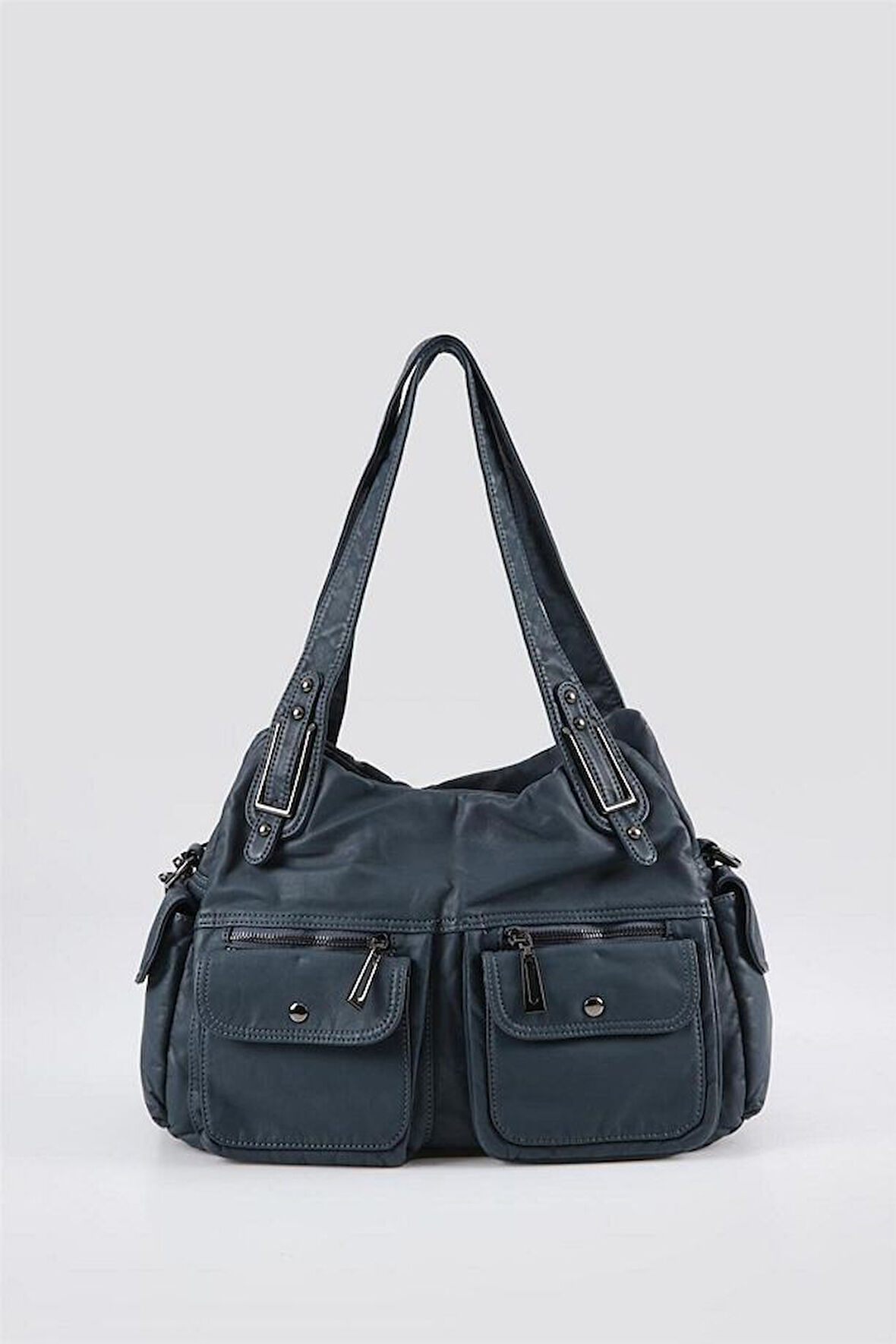 Oten Mavi Cilt Omuz Çantası