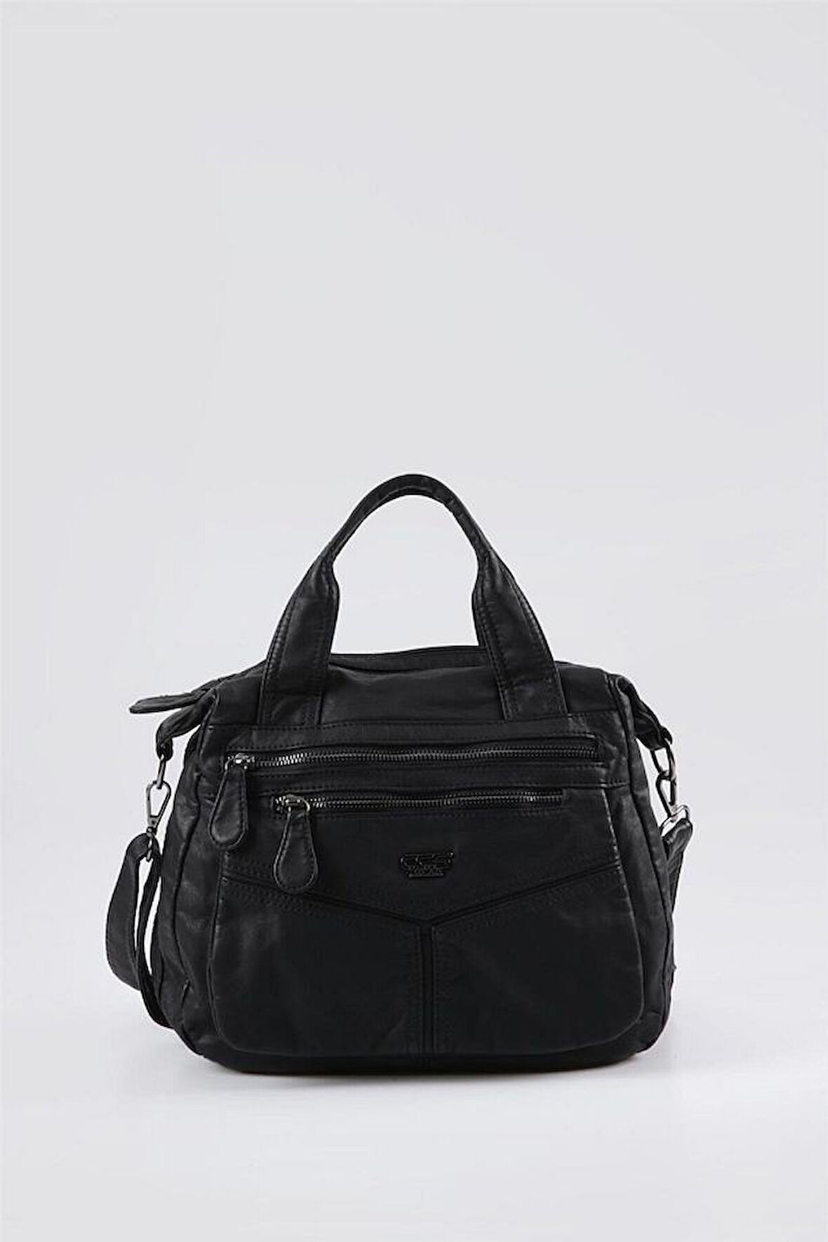 Sevva Siyah Cilt Omuz Çantası