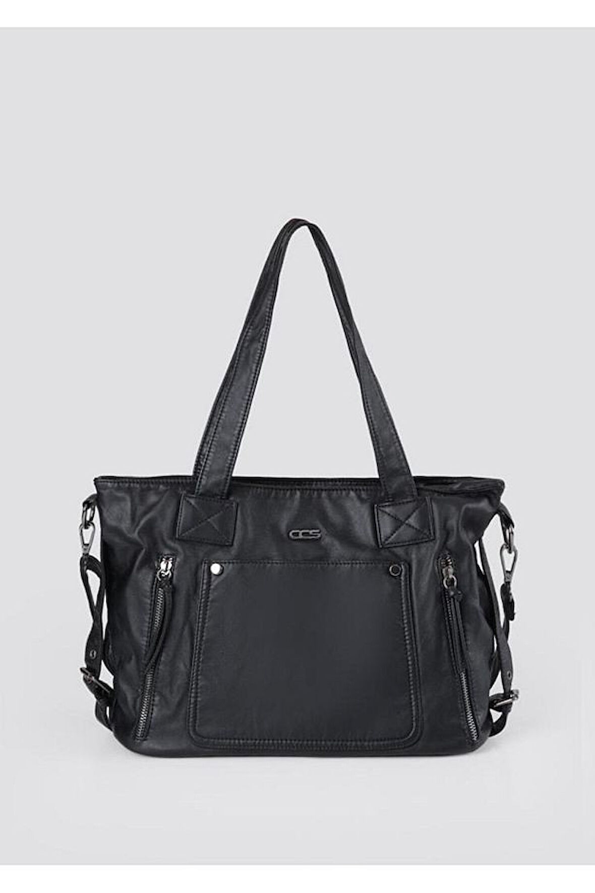 Lonti Siyah Cilt Omuz Çantası