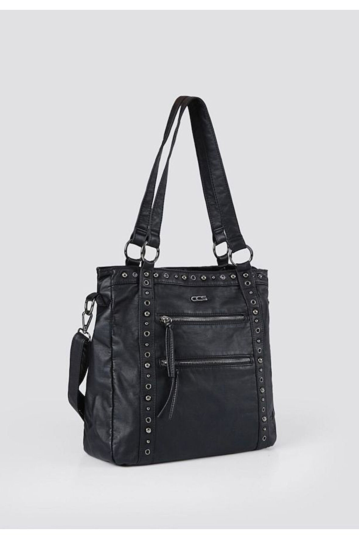 Çetya Siyah Cilt Omuz Çantası