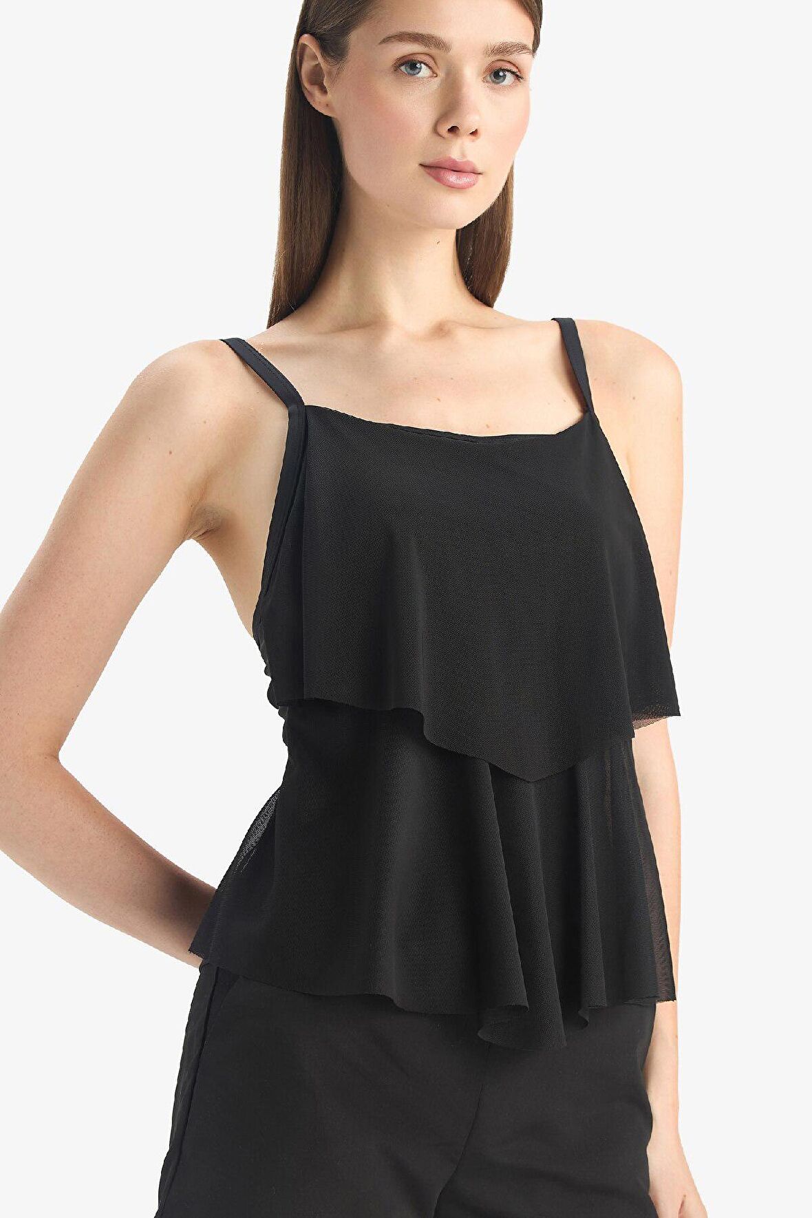 DeFacto Regular Fit Tül Tankini-Fall in Love E3293AX25SMBK81