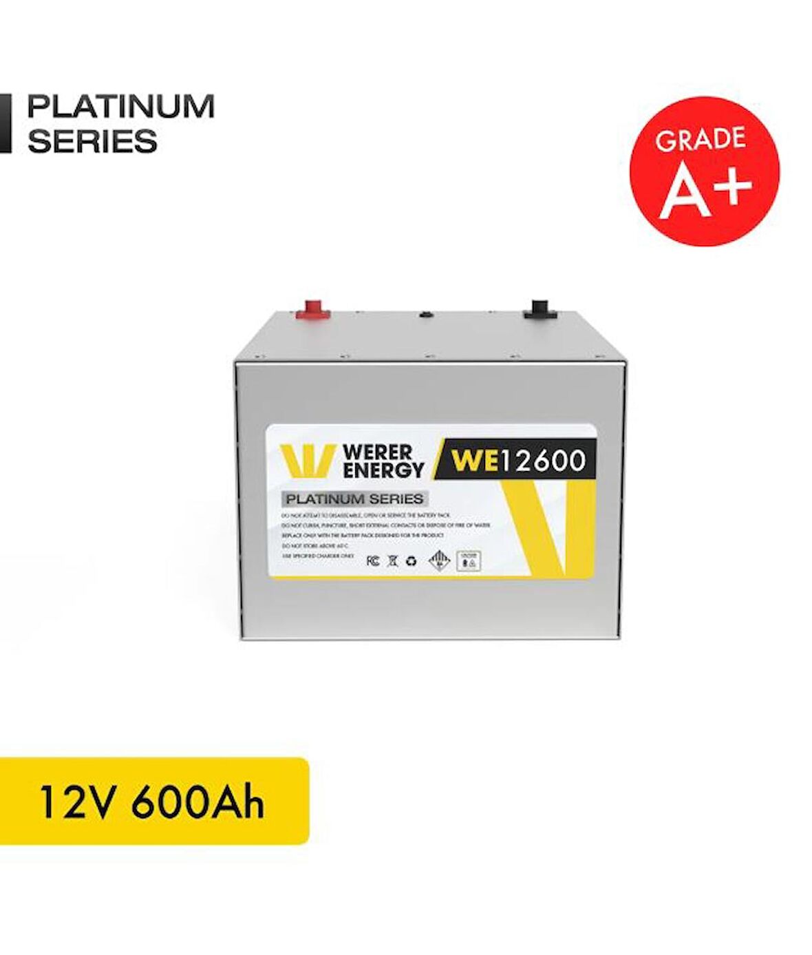 12V 600Ah LiFePO4 Platinum Series Bluetooth'lu Lityum Demir Fosfat Akü 