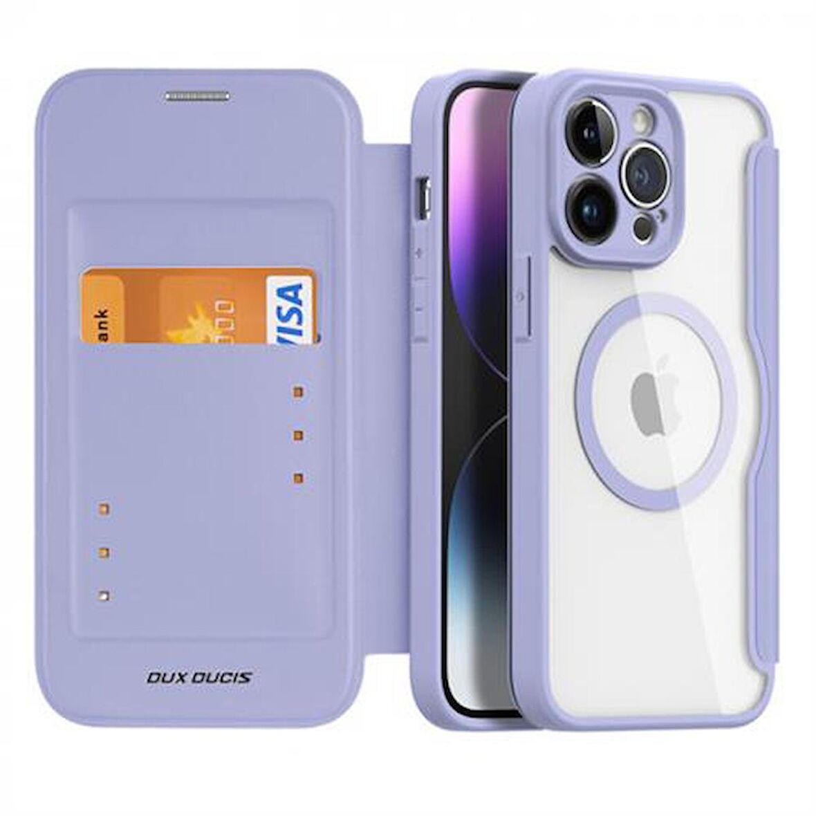Coofbe Kart Bölmeli Cüzdanlı Manyetik Magsafe Uyumlu iPhone 14 Pro Kılıf İphone Cüzdan Kartlık Kılıf