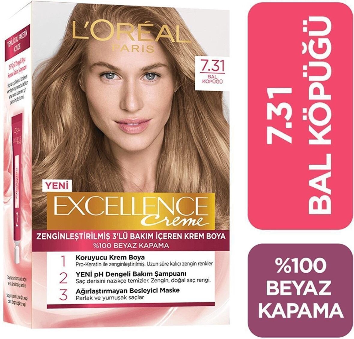 L'Oréal Paris Excellence Creme Saç Boyası 7-31 Bal Köpüğü