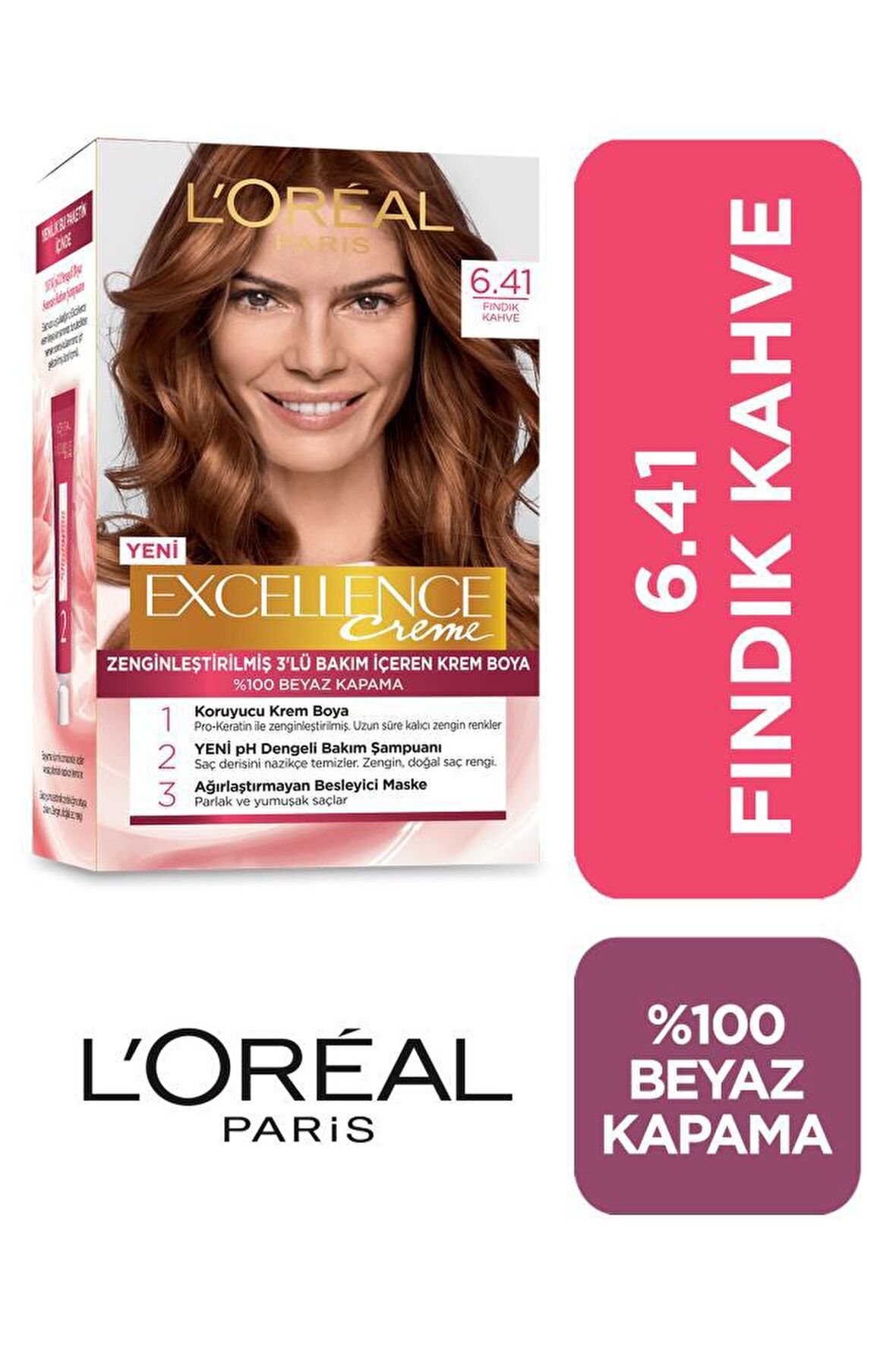 L'Oréal Paris Excellence Creme Saç Boyası 6-41 Fındık Kahvesi