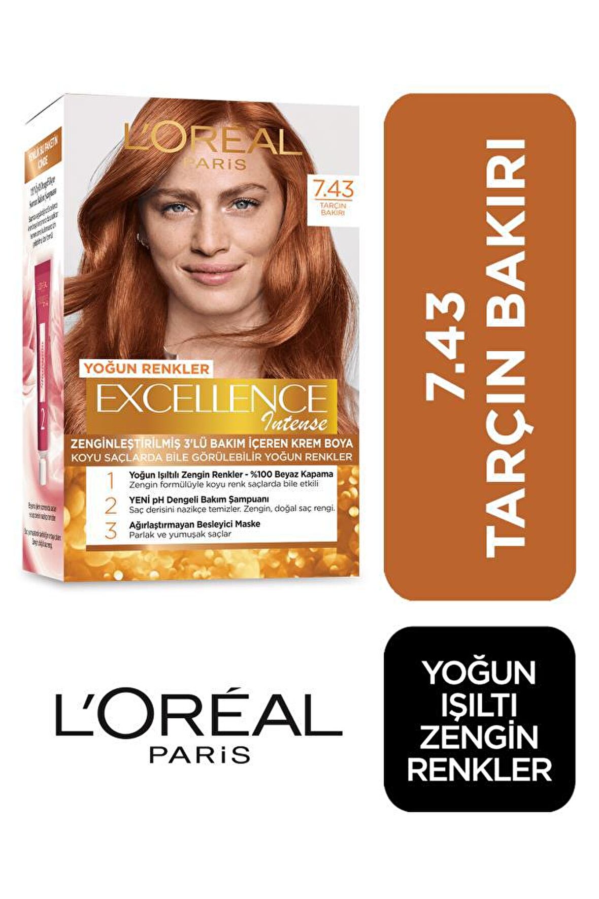 L'Oréal Paris Excellence Intense Saç Boyası 7-43 Tarçın Bakır