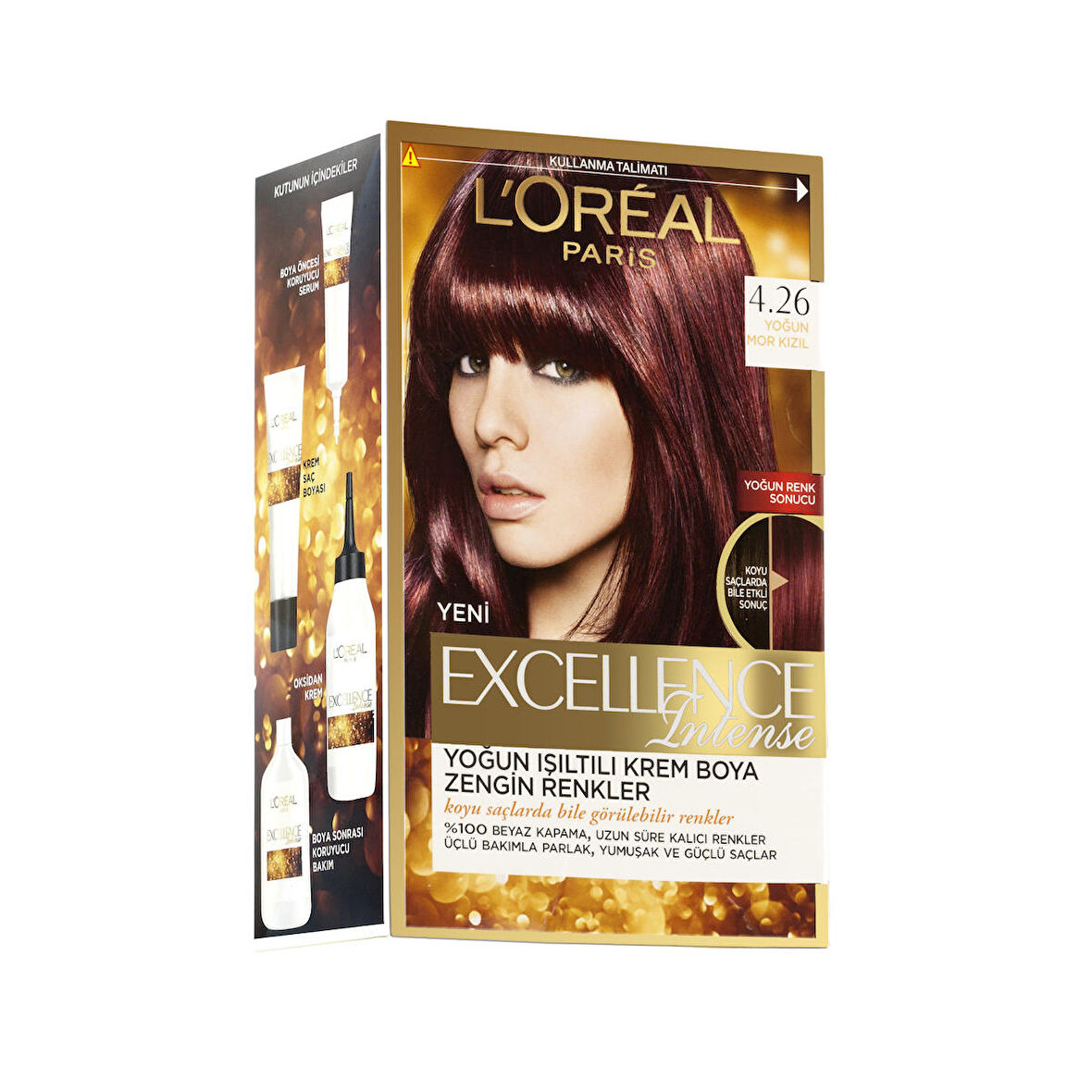 L'Oréal Paris Excellence Intense Saç Boyası 4.26 YOĞUN MOR KIZIL