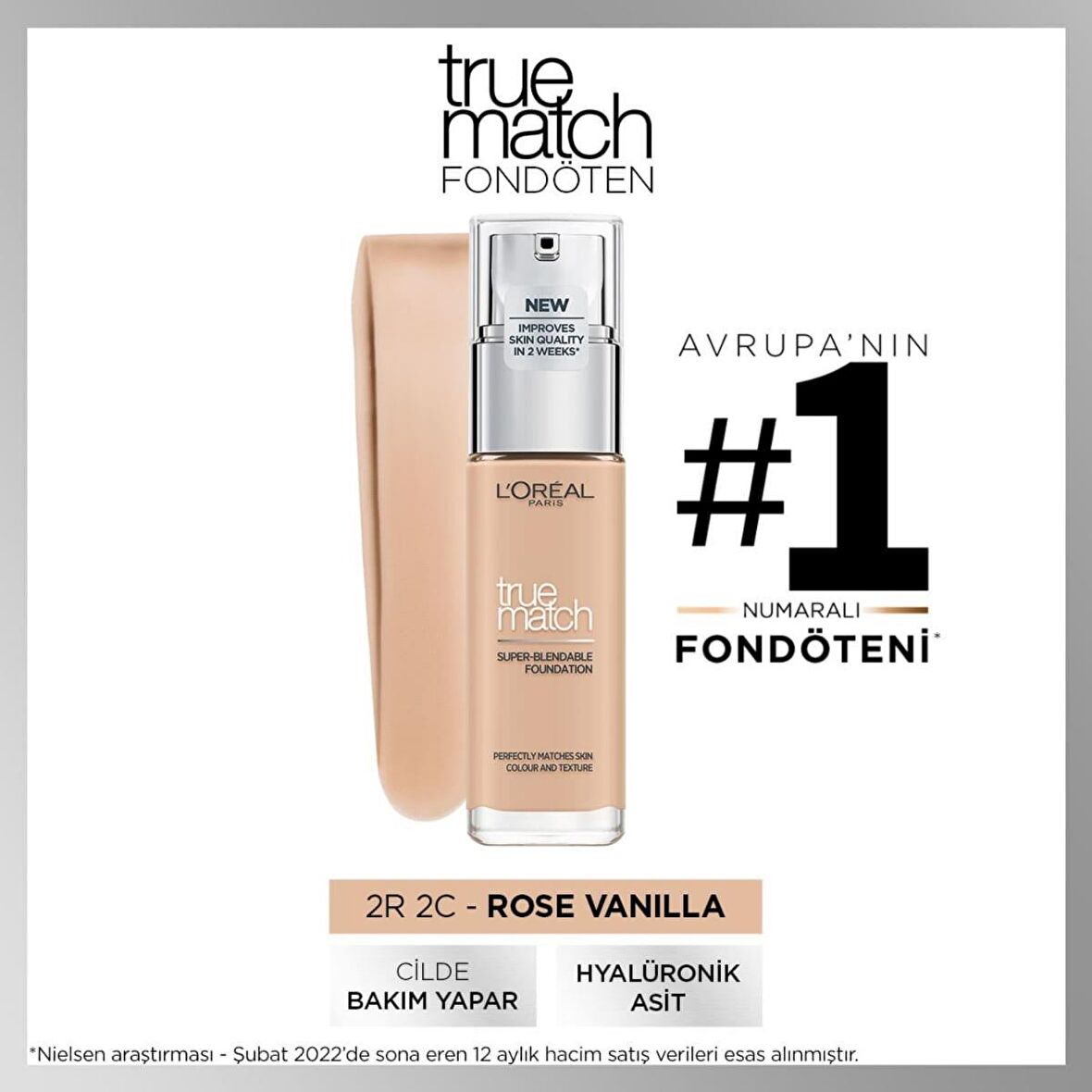 L'Oréal Paris True Match Cilt Bakım Etkili Fondöten 2R2C Rose Vanilla