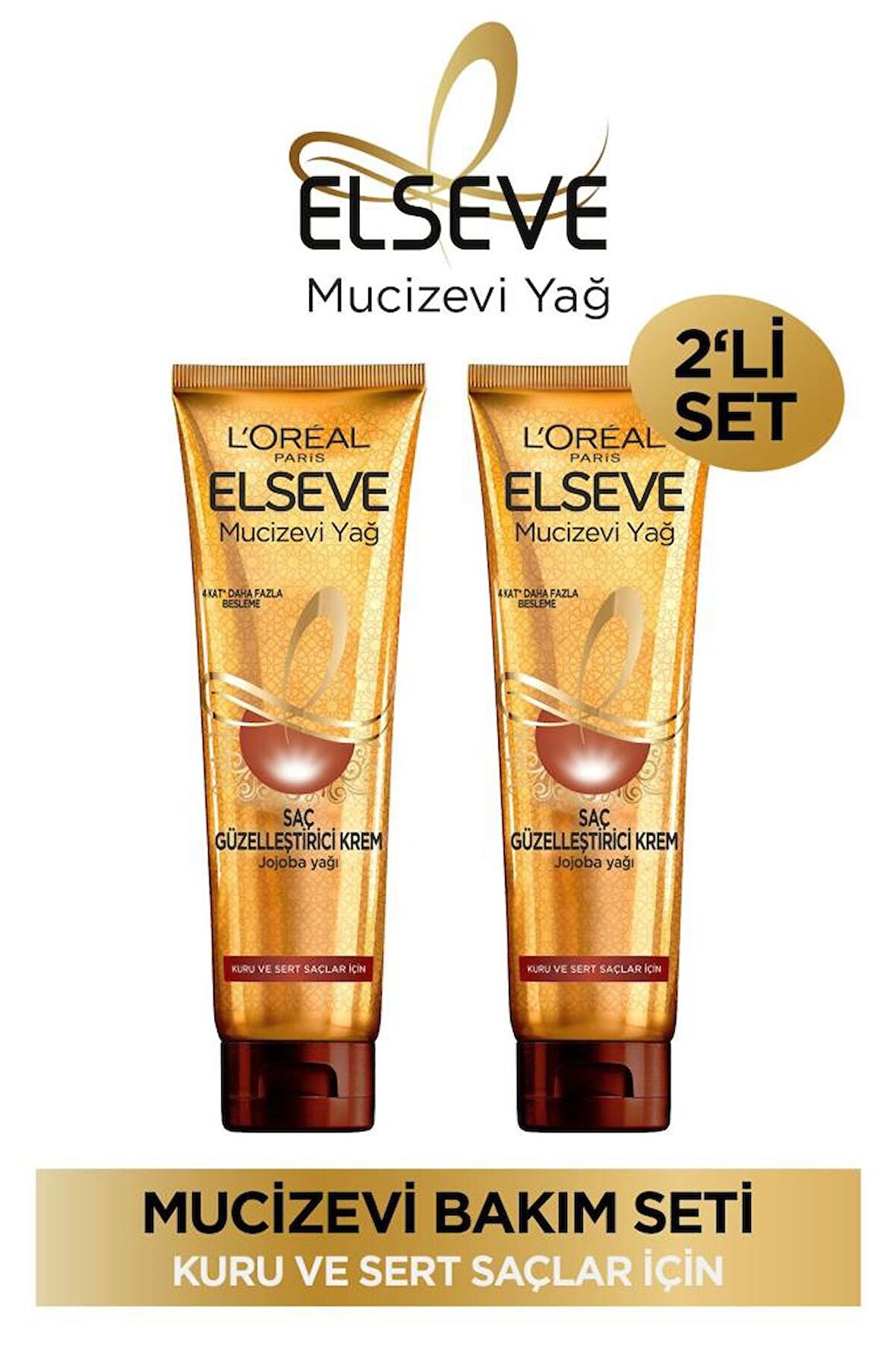 Loreal Elseve Mucizevi Yağ Saç Güzelleştirici Krem Kuru Ve Sert Saçlar 150ml X 2 ADET