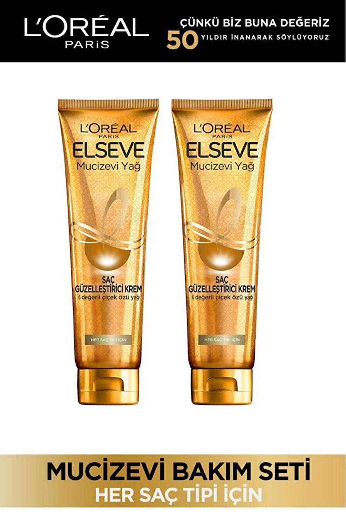 Mucizevi Yağ Saç Güzelleştirici Krem 150 ml - Her Saç Tipi 2'li Set