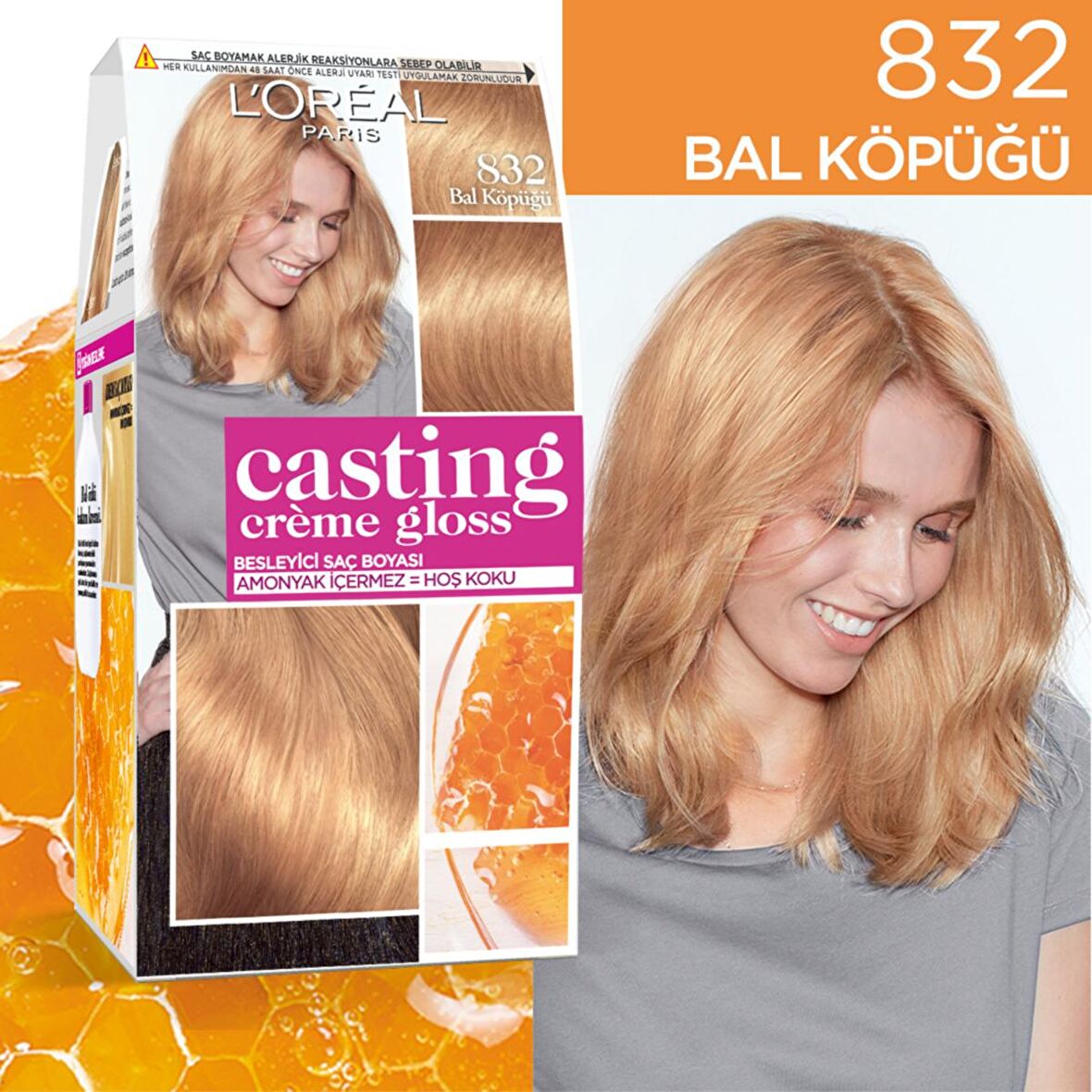 L'Oréal Paris Casting Crème Gloss Saç Boyası - 832 Bal Köpüğü