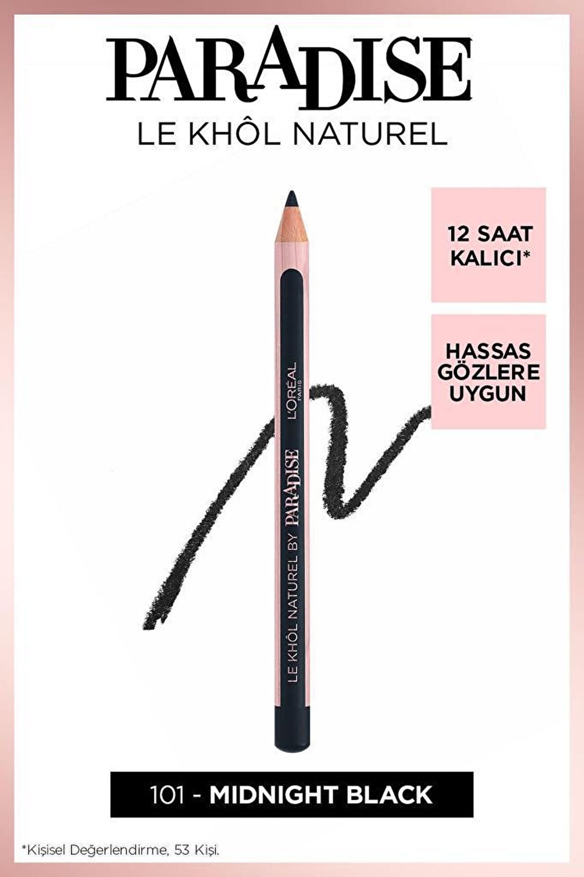 L'Oréal Paris Paradise Le Khol Siyah Göz Kalemi 101 Midnight Black