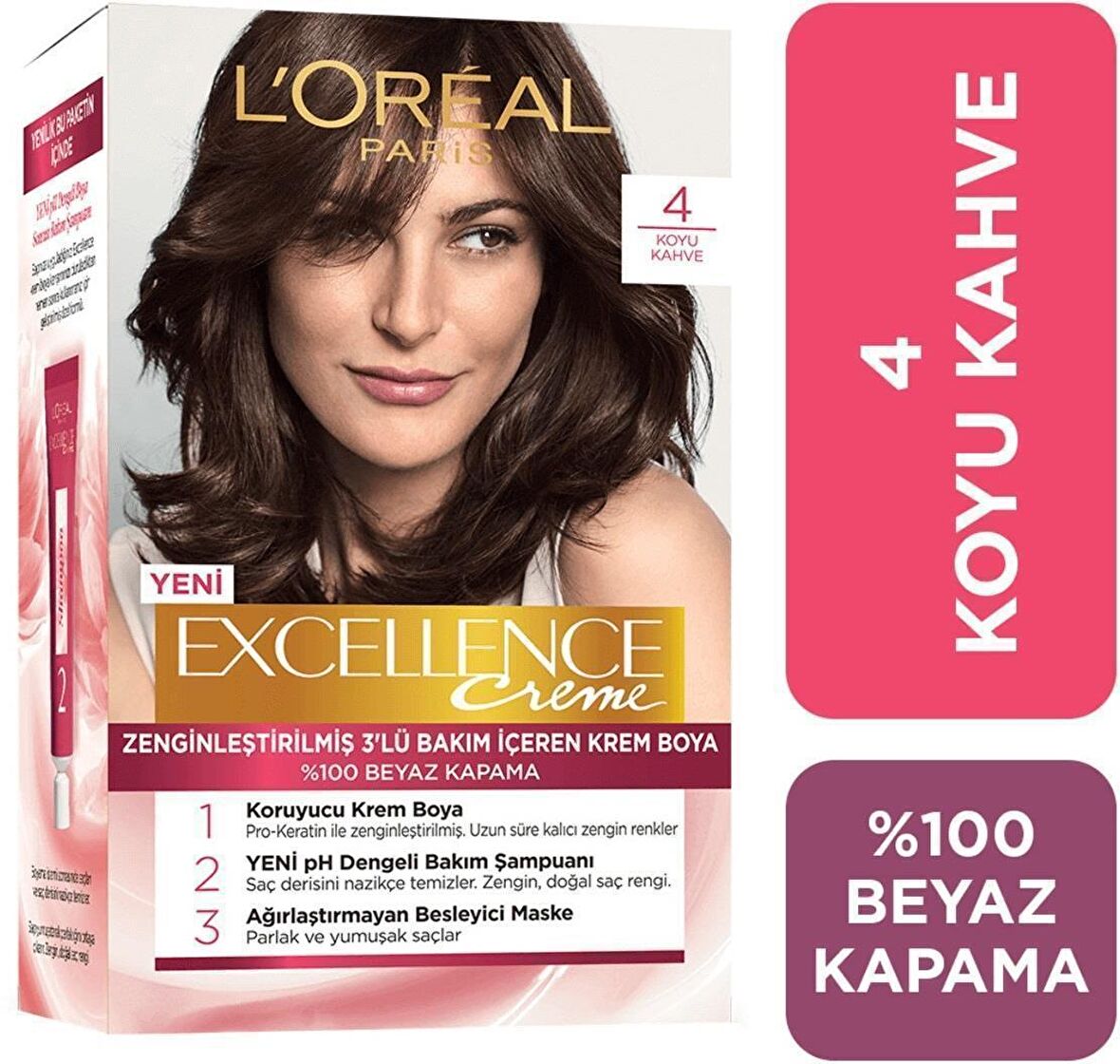 L'Oréal Paris Excellence Boya 4 Koyu Kahve