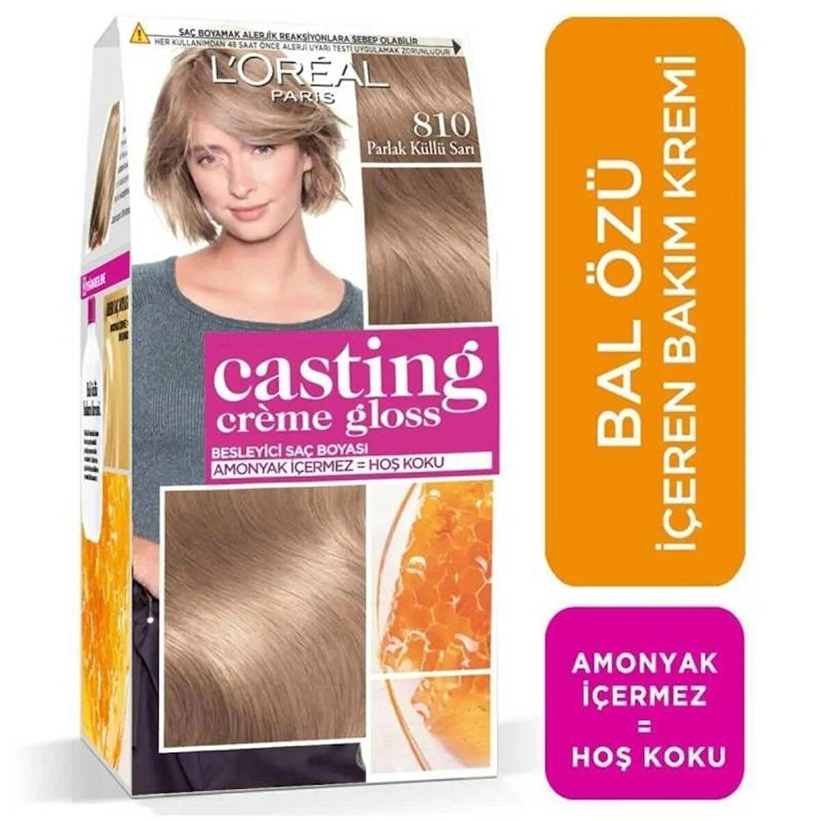 Loreal Casting Creme Gloss Saç Boyası 810 Parlak Küllü Sarı