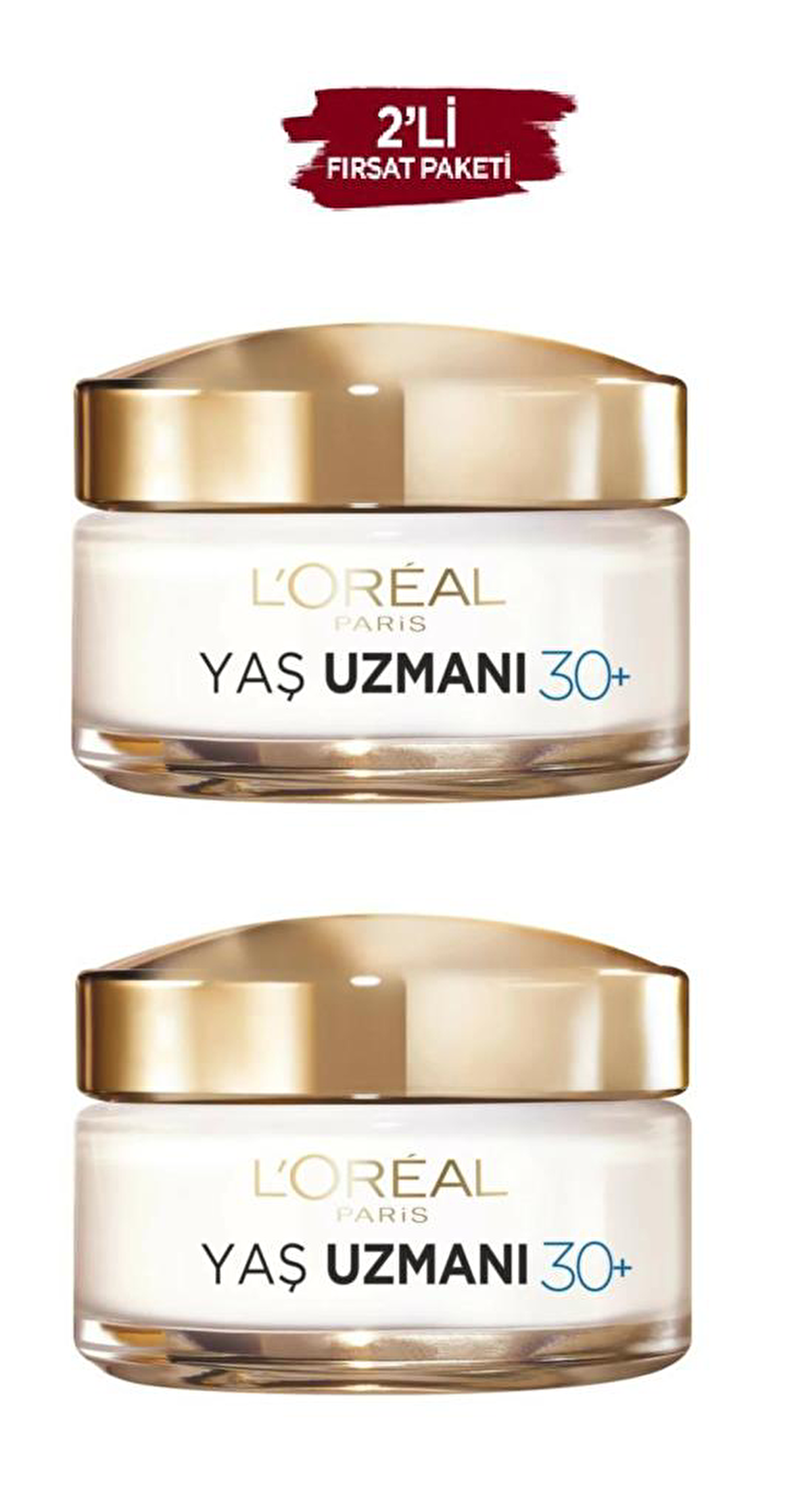 L'Oreal Paris Men Expert Yaş Uzmanı Yaşlanma Karşıtı Hyalüronik Asit 30 Yaş + Gündüz Yüz ve Boyun Kremi 2x50 ml 