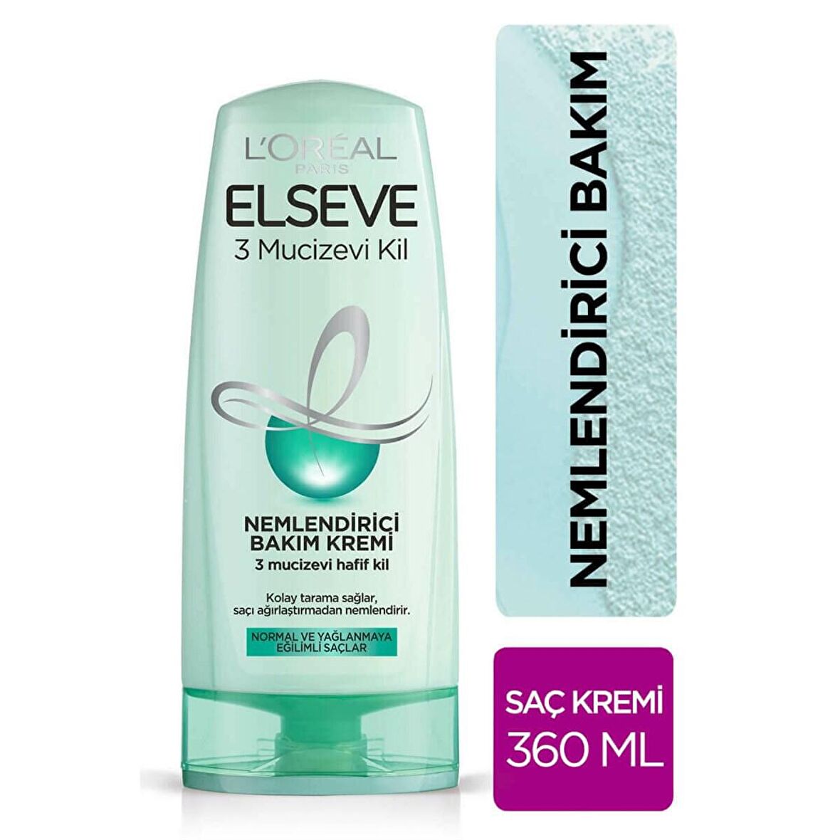 L'Oréal Paris Elseve 3 Mucizevi Kil Ağırlaştırmayan Bakım Kremi 360 ml