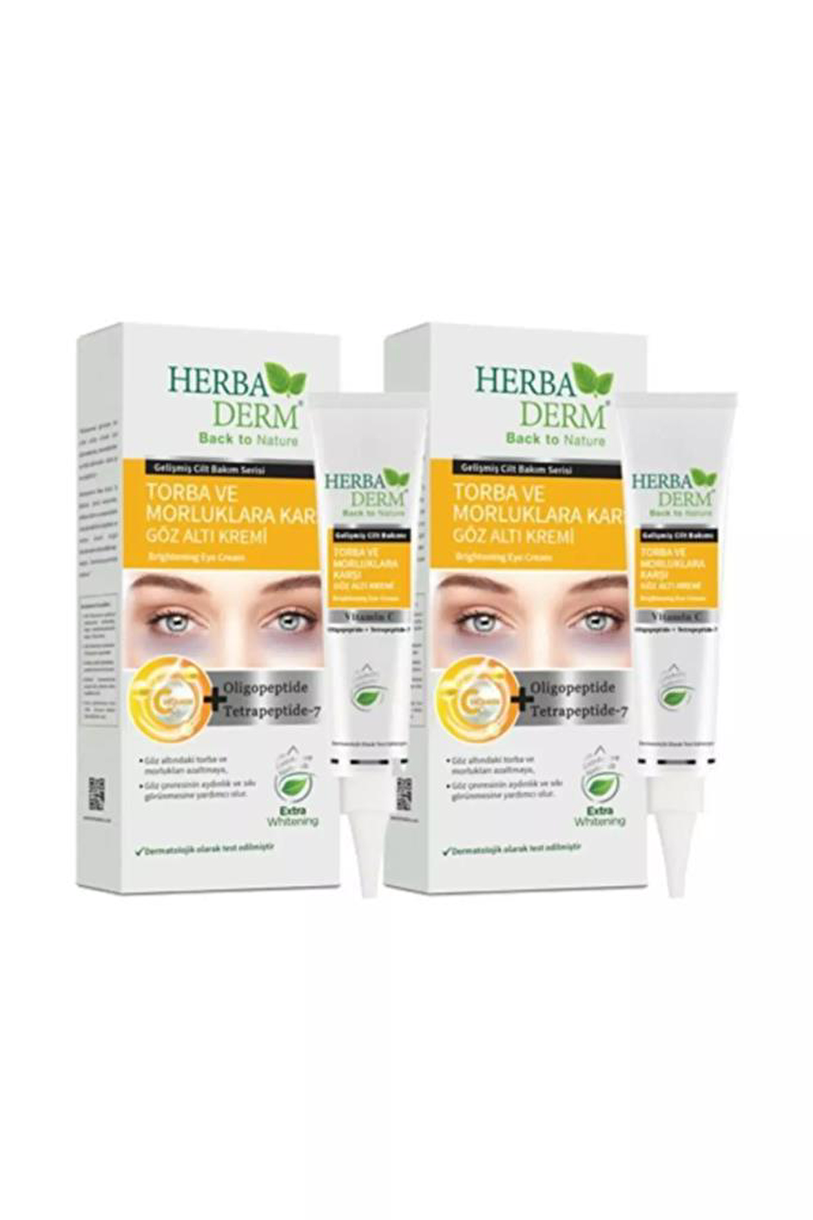 Herbaderm Torba ve Morluklara Karşı Göz Altı Kremi 15ml+15ml 2 Adt