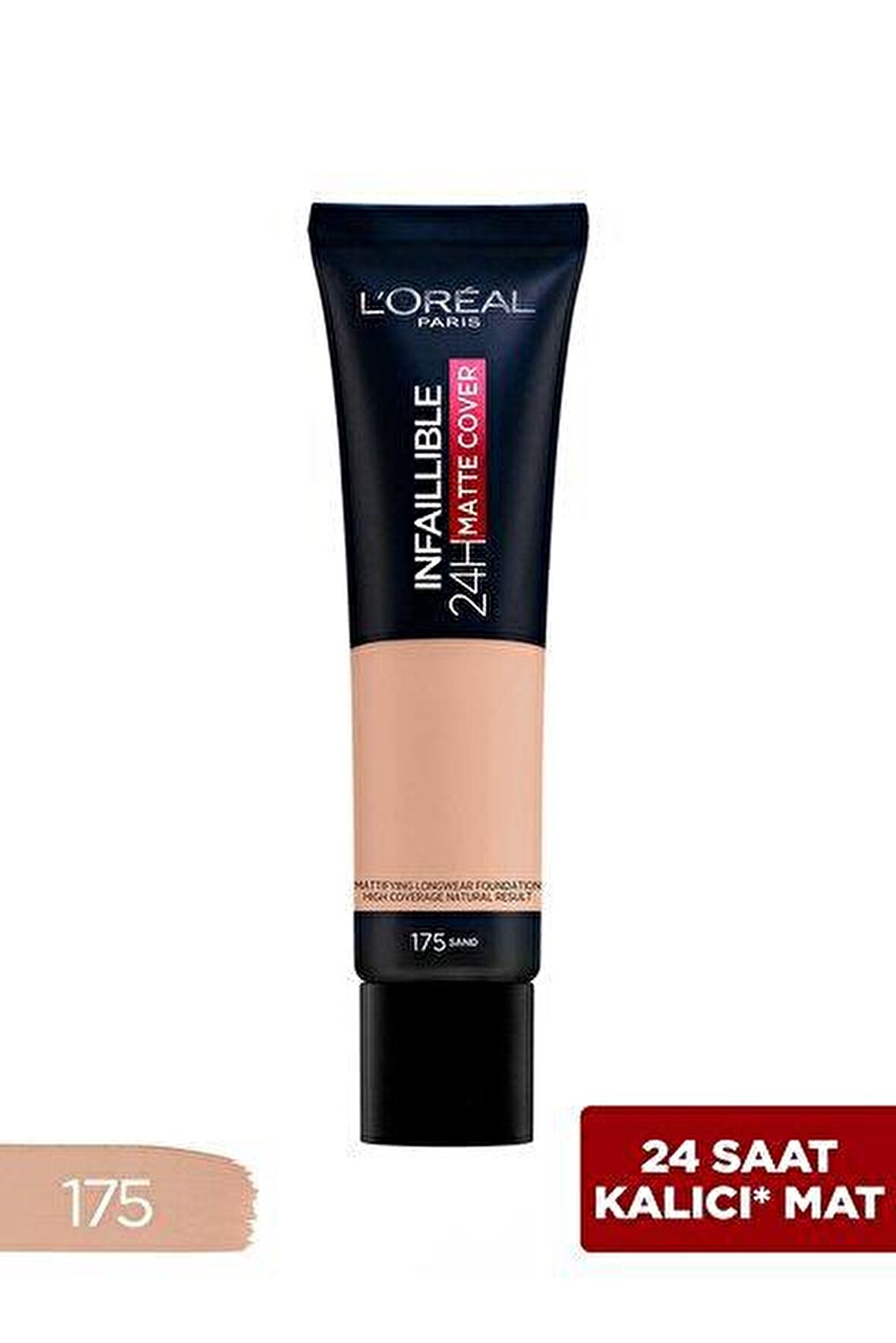 L'Oréal Paris Infaillible 24H Matte Cover Yüksek Kapatıcı Fondöten - 175 Sable/Sand