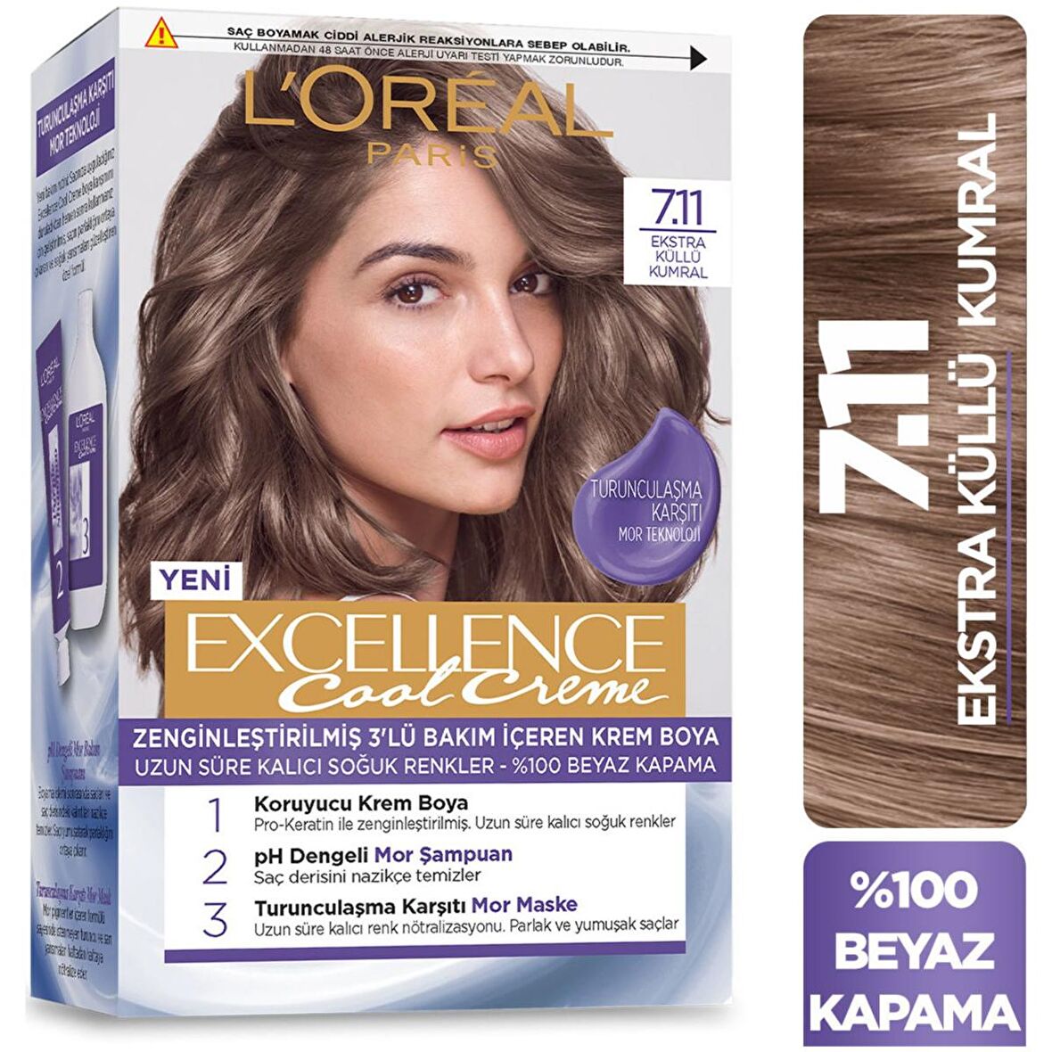 L'Oréal Paris Excellence Cool Creme 7-11 Ekstra Küllü Kumral