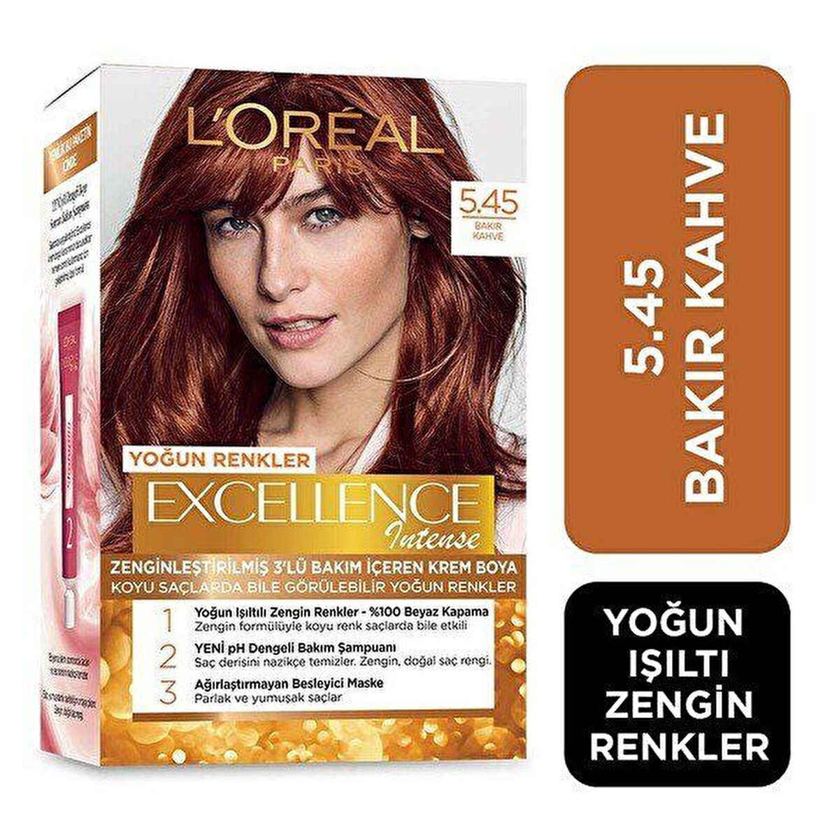 L'Oreal Paris Excellence Intense Saç Boyası 5.45 Bakır Kahve