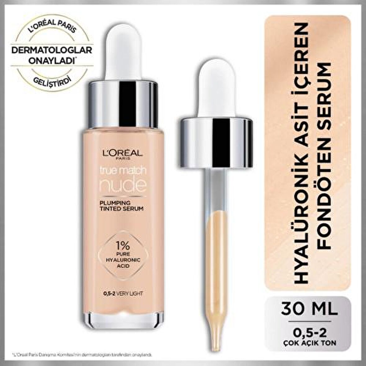 Loreal True Match Nude Serum Fondöten 0.5-2 Very Light