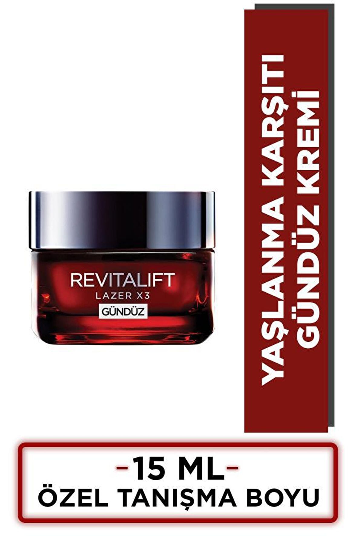 L'Oréal Paris Revitalift Lazer X3 Yoğun Yaşlanma Karşıtı Gündüz Bakım Kremi - Tanışma Boyu 15 ml