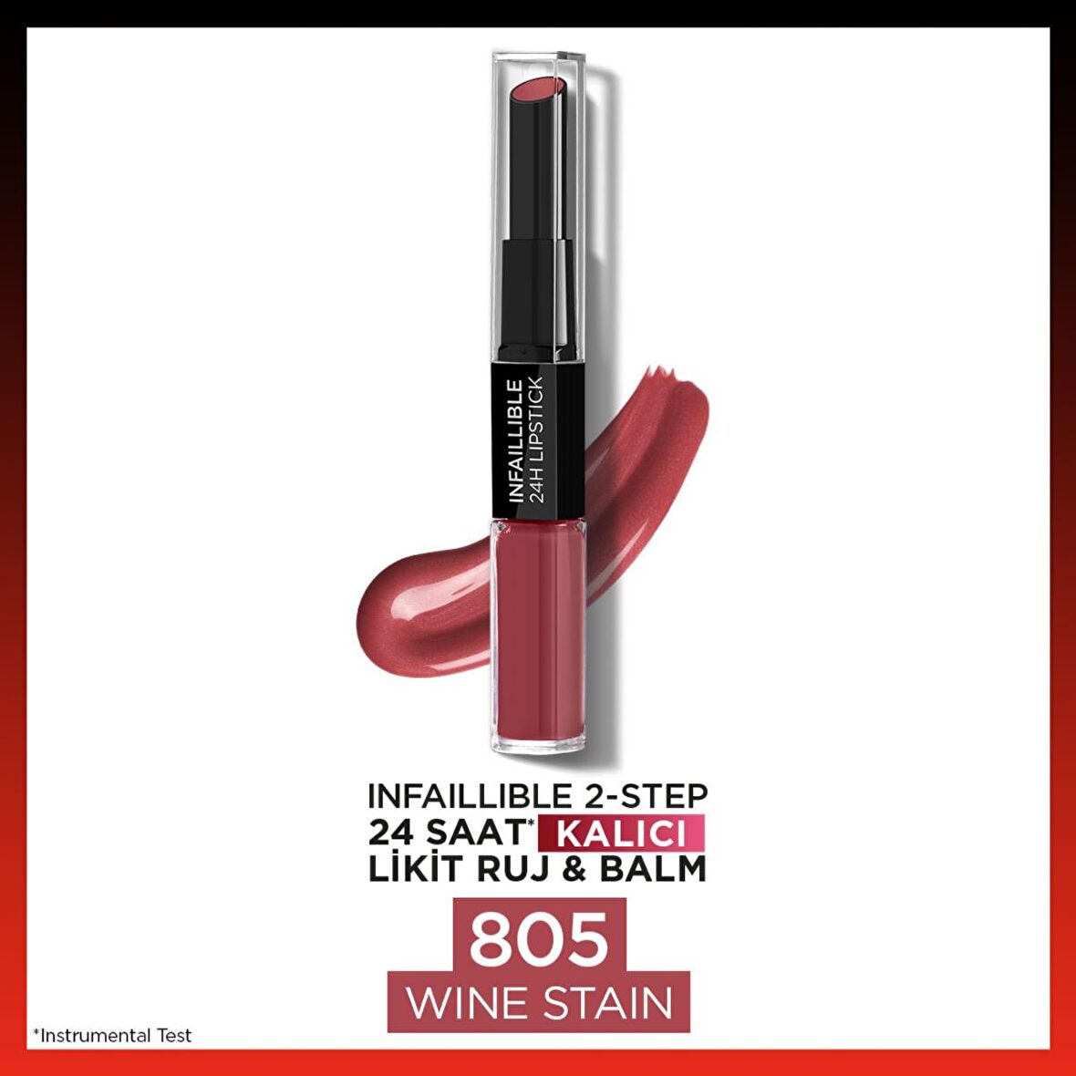 L'Oréal Paris Infaillible 2-Step 24 Saat Kalıcı Likit Ruj & Balm - 805 Wine Stain