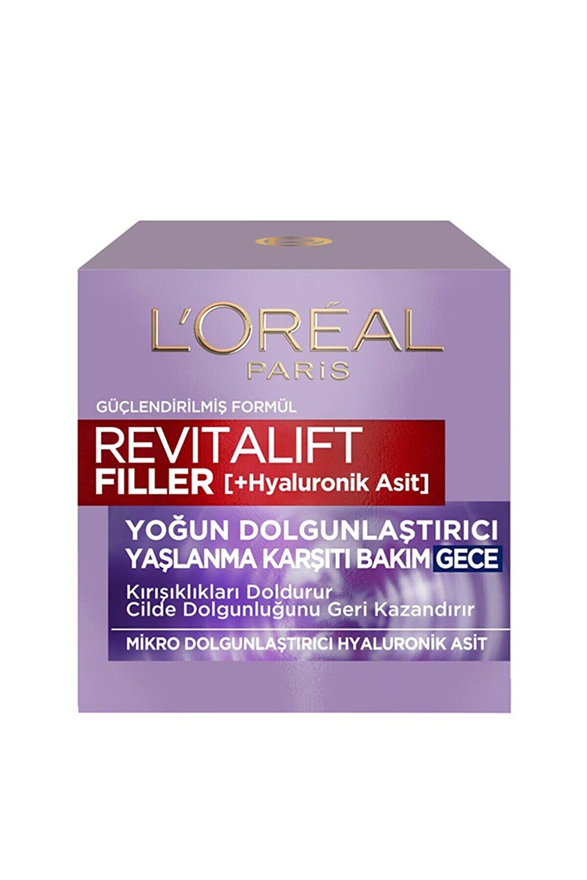 Loreal Paris Revitalift Filler Yaşlanma Karşıtı Kolajen 30 Yaş + Gece Yüz ve Boyun Kremi 50 ml 