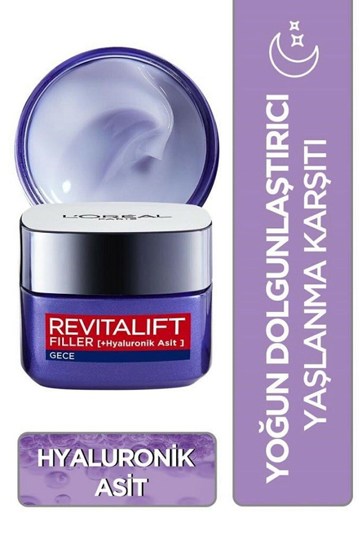 Revitalift Filler Yoğun Dolgunlaştırıcı Yaşlanma Karşıtı Gece Kremi 50ml - Hyaluronik Asit