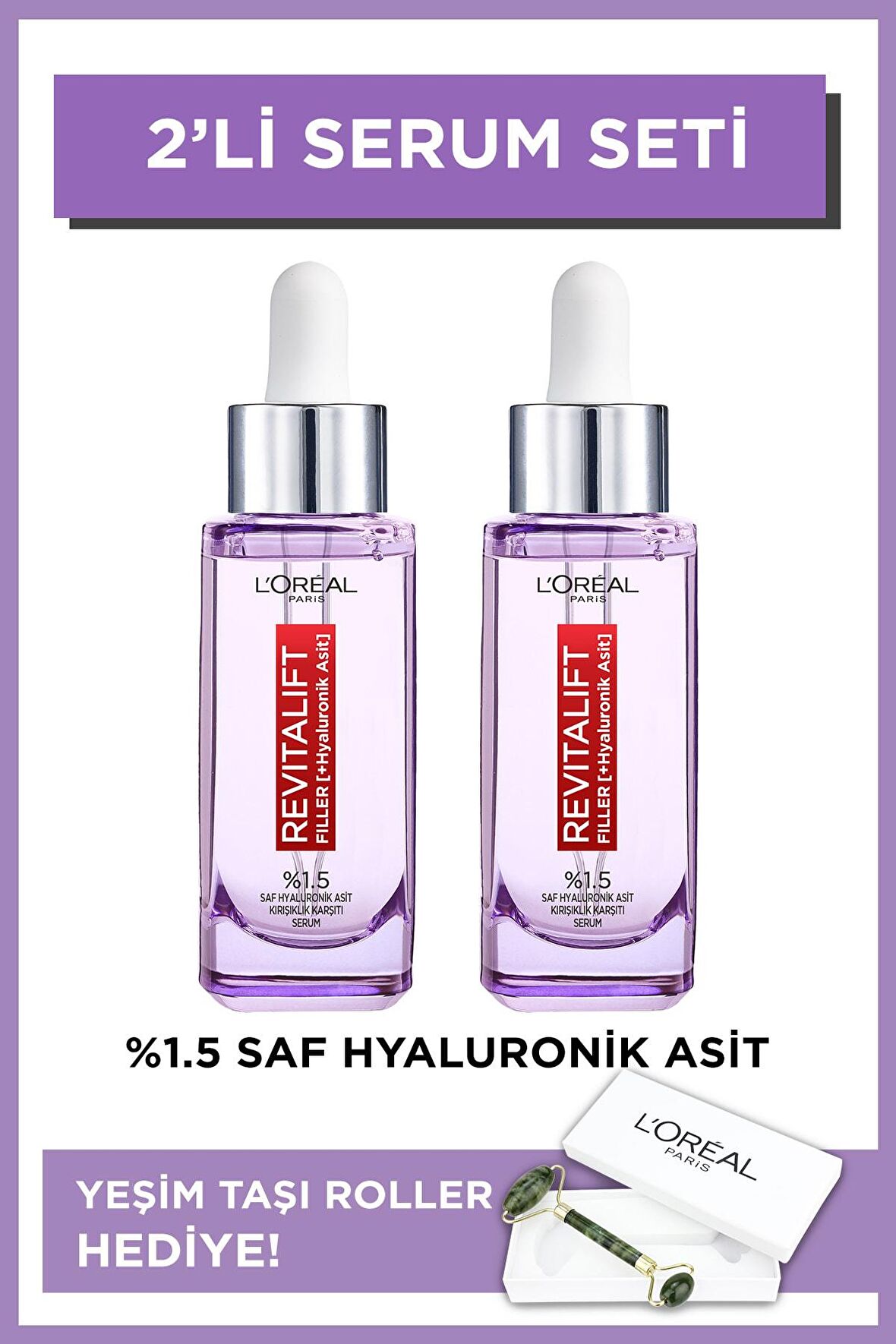 Revitalift Filler %1.5 Saf Hyaluronik Asit Kırışıklık Karşıtı Serum- 30 Ml 2li Set