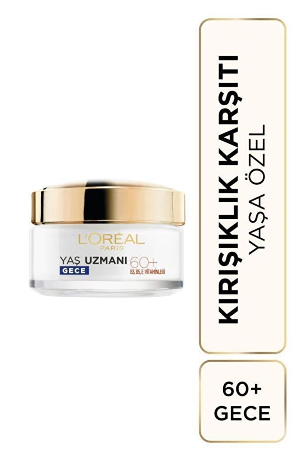 L'Oréal Paris Yaş Uzmanı 60+ Kırışıklık Karşıtı Besleyici Gece Kremi