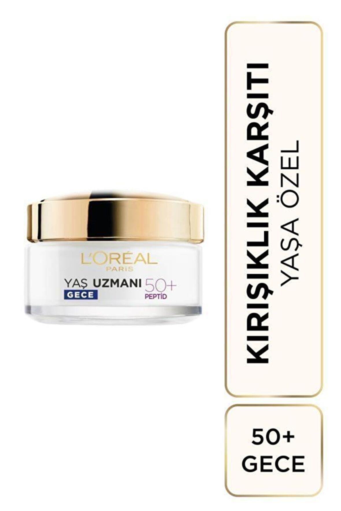 Loreal Paris Yaş Uzmanı Kırışıklık Karşıtı Kolajen 50 Yaş + Gece Yüz ve Boyun Kremi 50 ml 