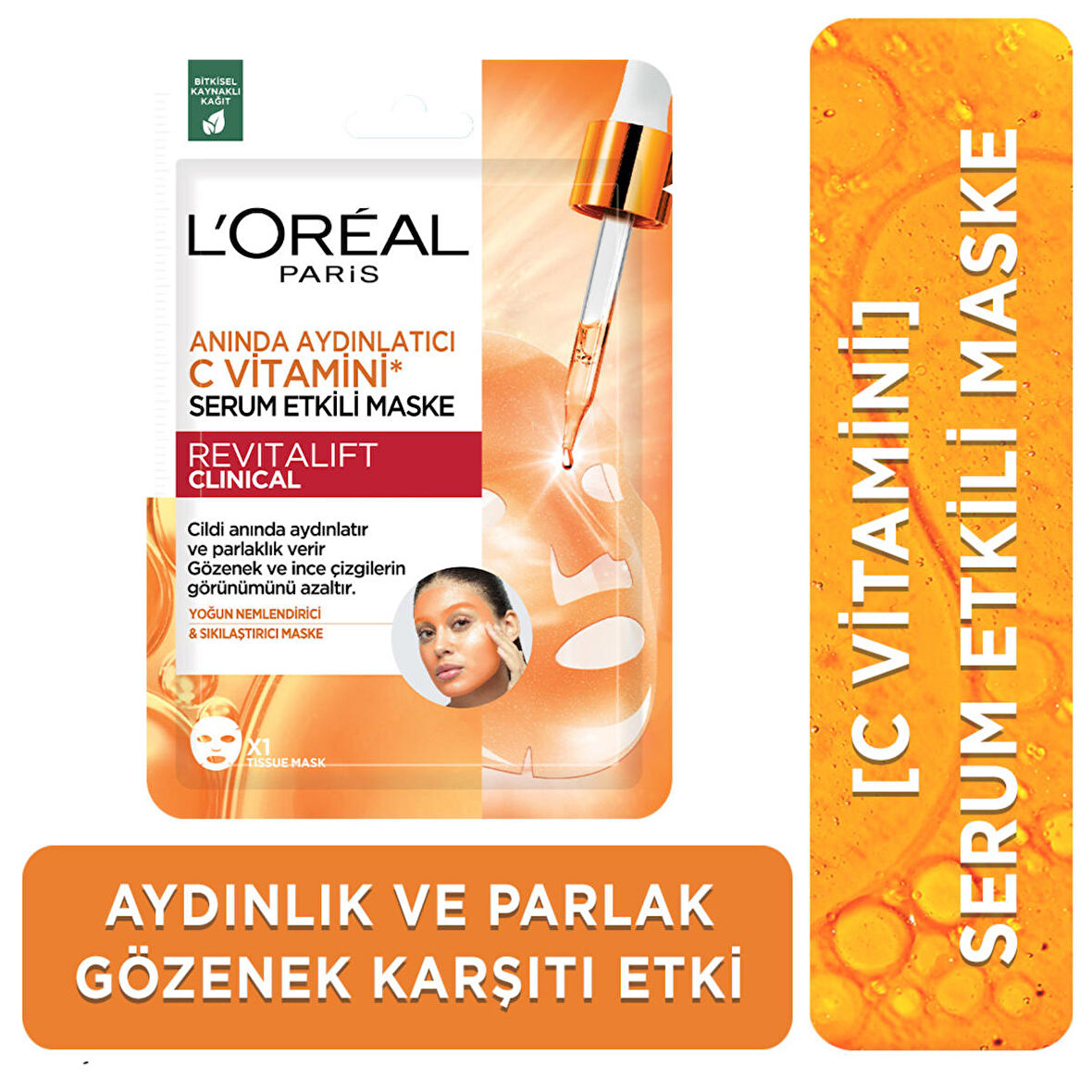 L'Oreal Paris Revitalift Clinical Anında Aydınlatıcı C Vitamini Serum Etkili Maske