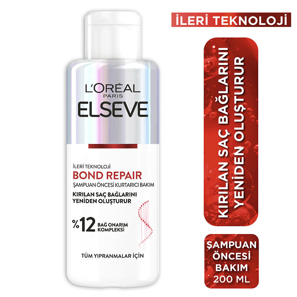 L'Oréal Paris Bond Repair Tüm Yıpranmalar için Saç Bağlarını Yeniden Oluşturan Şampuan Öncesi Kurtarıcı Bakım 200 ml