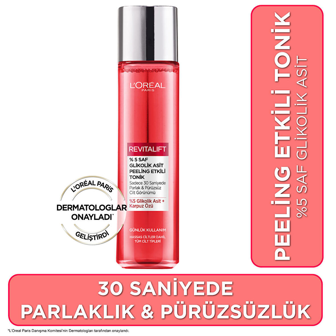 L'Oréal Paris Revitalift %5 Saf Glikolik Asit Peeling Etkili Tonik 180 Ml